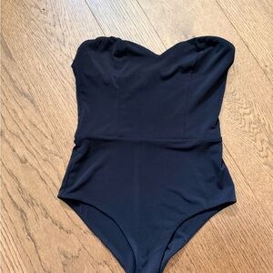 NBD black strapless bodysuit - Size XS